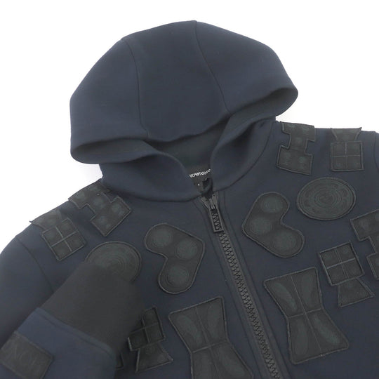 EMPORIO ARMANI Hoodie Main: 100% modal, part: 100% polyester Navy mens S Used Authentic