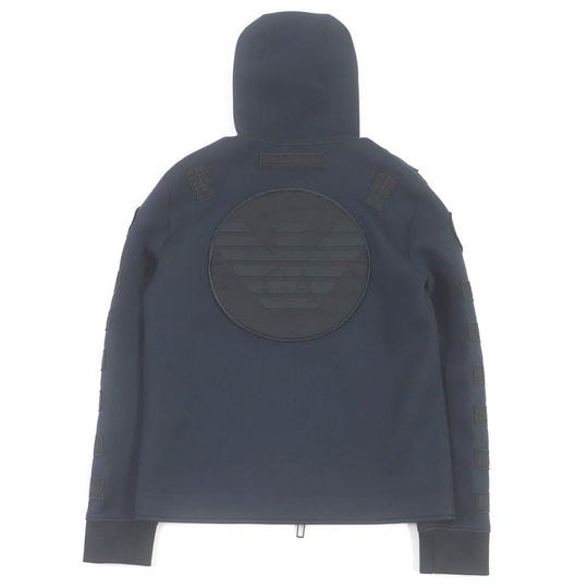 EMPORIO ARMANI Hoodie Main: 100% modal, part: 100% polyester Navy mens S Used Authentic