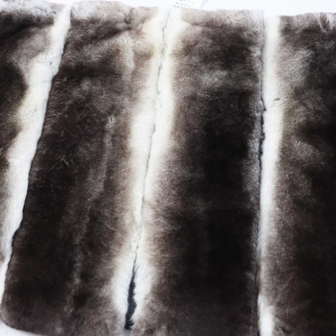 FENDI Scarf FVG480 Main: Oligura, Part: Lamb leather, Lining: 100% silk, Part: 50% mohair, Part: 30% rayon Brown gray Women Used Authentic