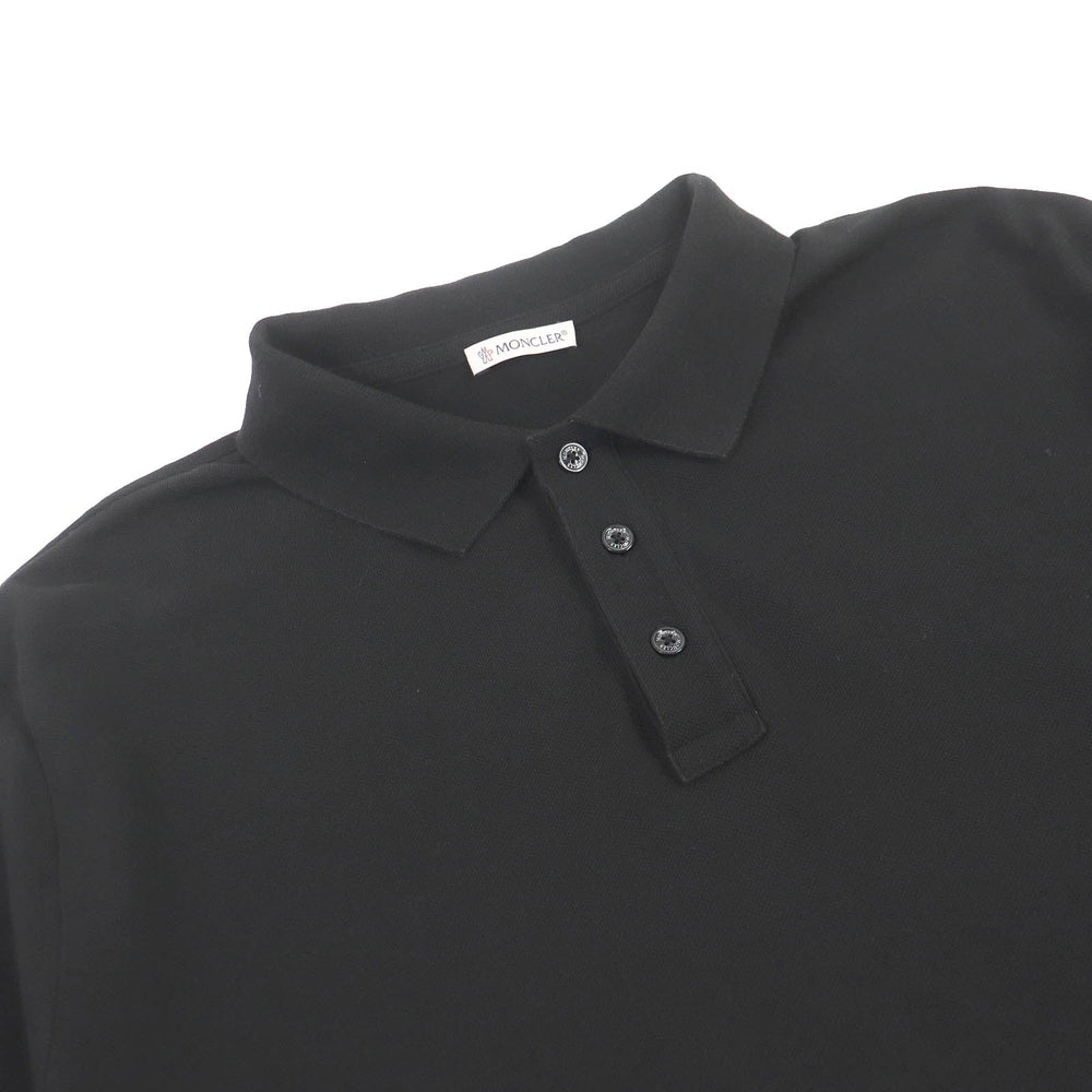 MONCLER Short sleeve polo shirt Main: 100% cotton black MAGLIA POLO MAICA CORTA mens 3XL Used Authentic