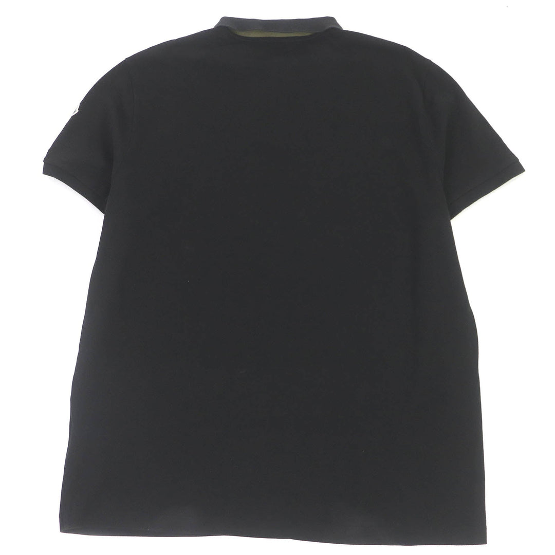 MONCLER Short sleeve polo shirt Main: 100% cotton black MAGLIA POLO MAICA CORTA mens 3XL Used Authentic