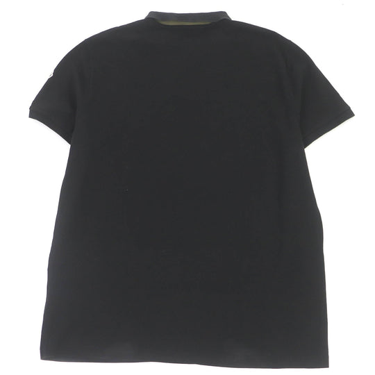 MONCLER Short sleeve polo shirt Main: 100% cotton black MAGLIA POLO MAICA CORTA mens 3XL Used Authentic