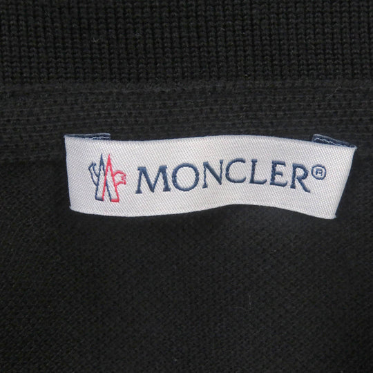 MONCLER Short sleeve polo shirt Main: 100% cotton black MAGLIA POLO MAICA CORTA mens 3XL Used Authentic