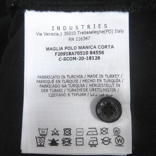 MONCLER Short sleeve polo shirt Main: 100% cotton black MAGLIA POLO MAICA CORTA mens 3XL Used Authentic