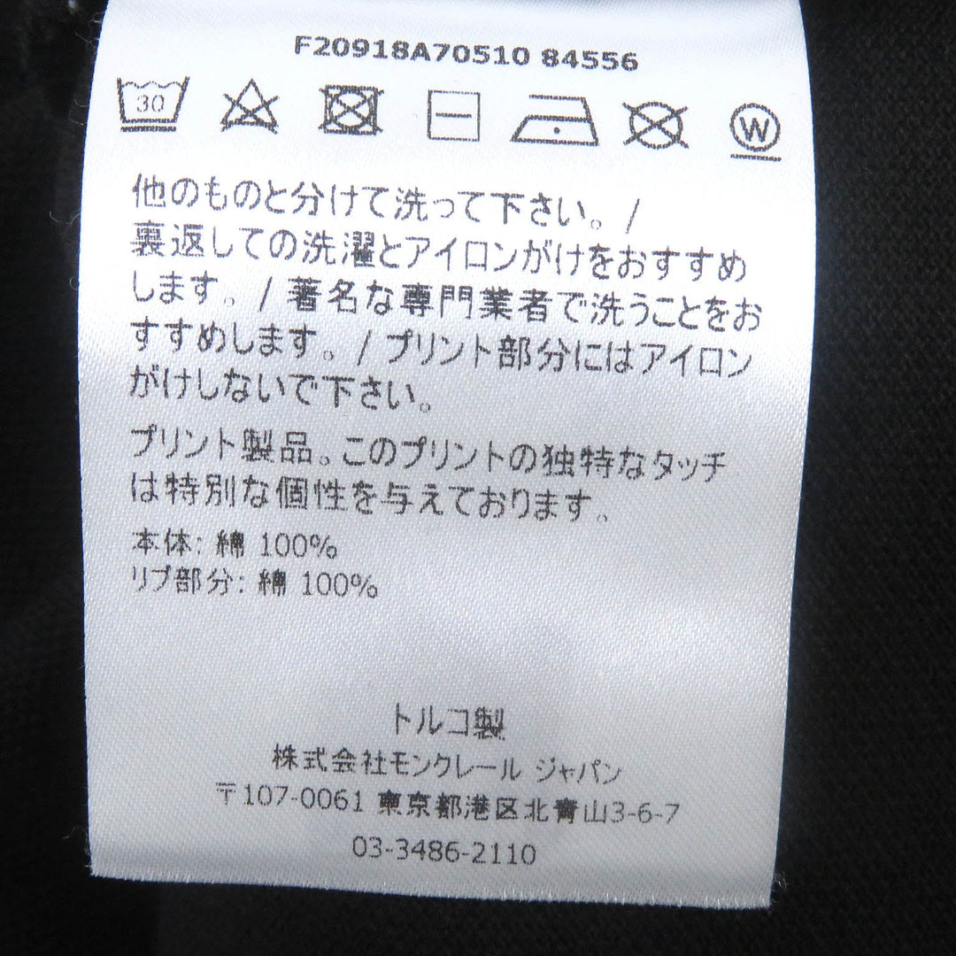 MONCLER Short sleeve polo shirt Main: 100% cotton black MAGLIA POLO MAICA CORTA mens 3XL Used Authentic