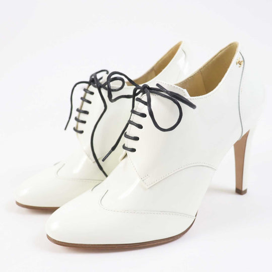 CHANEL Booties 17A G33057 Main: Patent leather white Women 36 Used Authentic