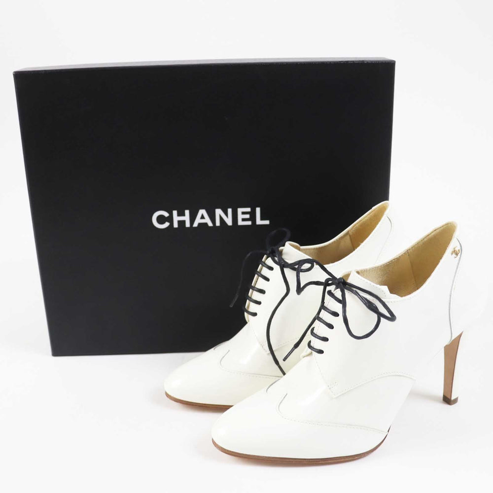CHANEL Booties 17A G33057 Main: Patent leather white Women 36 Used Authentic