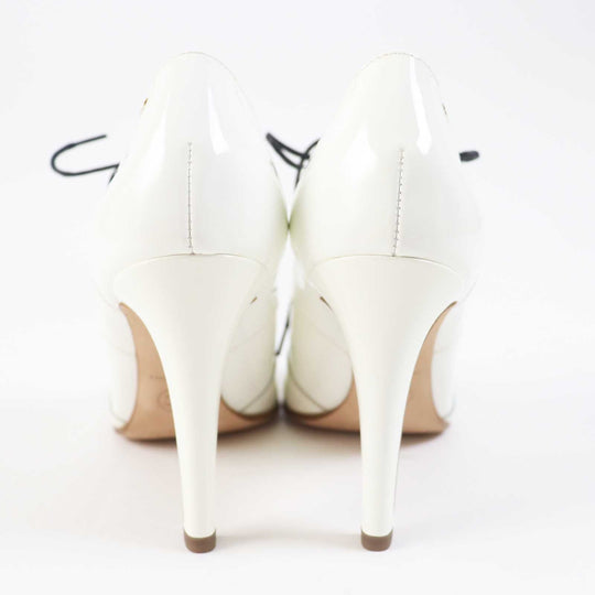 CHANEL Booties 17A G33057 Main: Patent leather white Women 36 Used Authentic