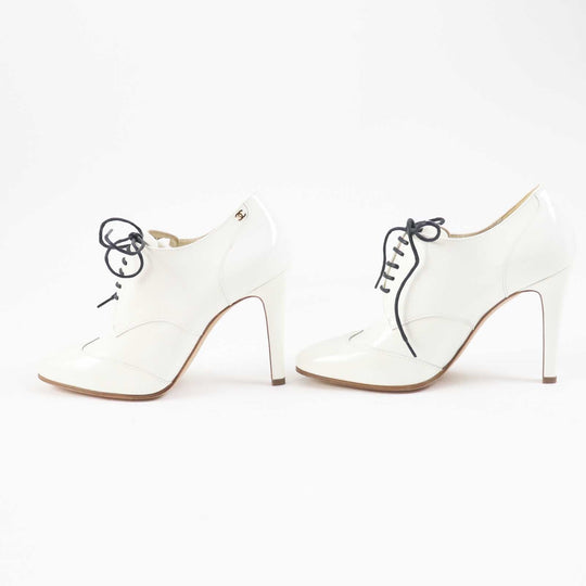 CHANEL Booties 17A G33057 Main: Patent leather white Women 36 Used Authentic