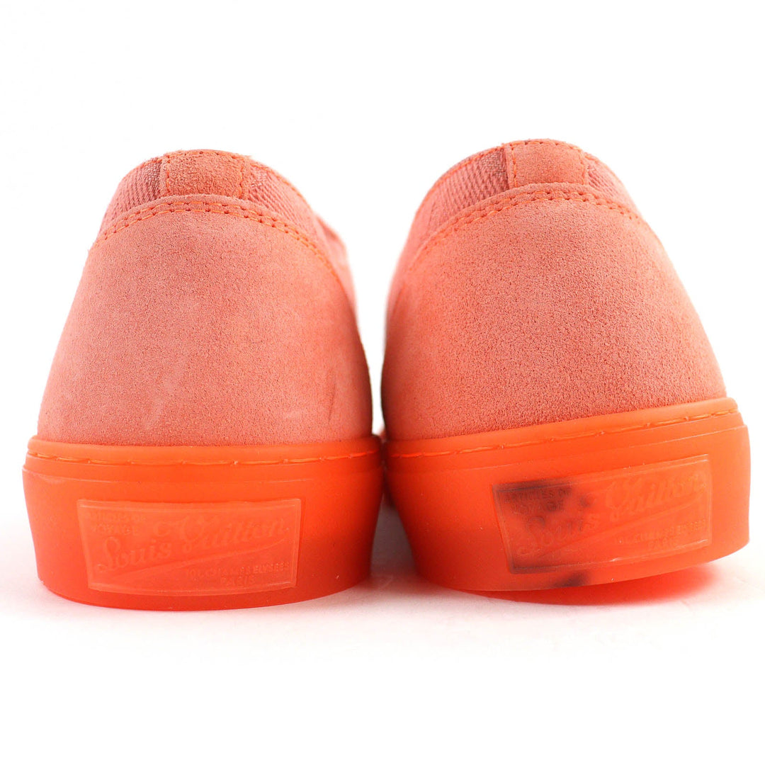 LOUIS VUITTON Low cut sneakers Main: Canvas, Part: Suede leather, Part: Rubber Orange Tattoo line mens 7 Used Authentic