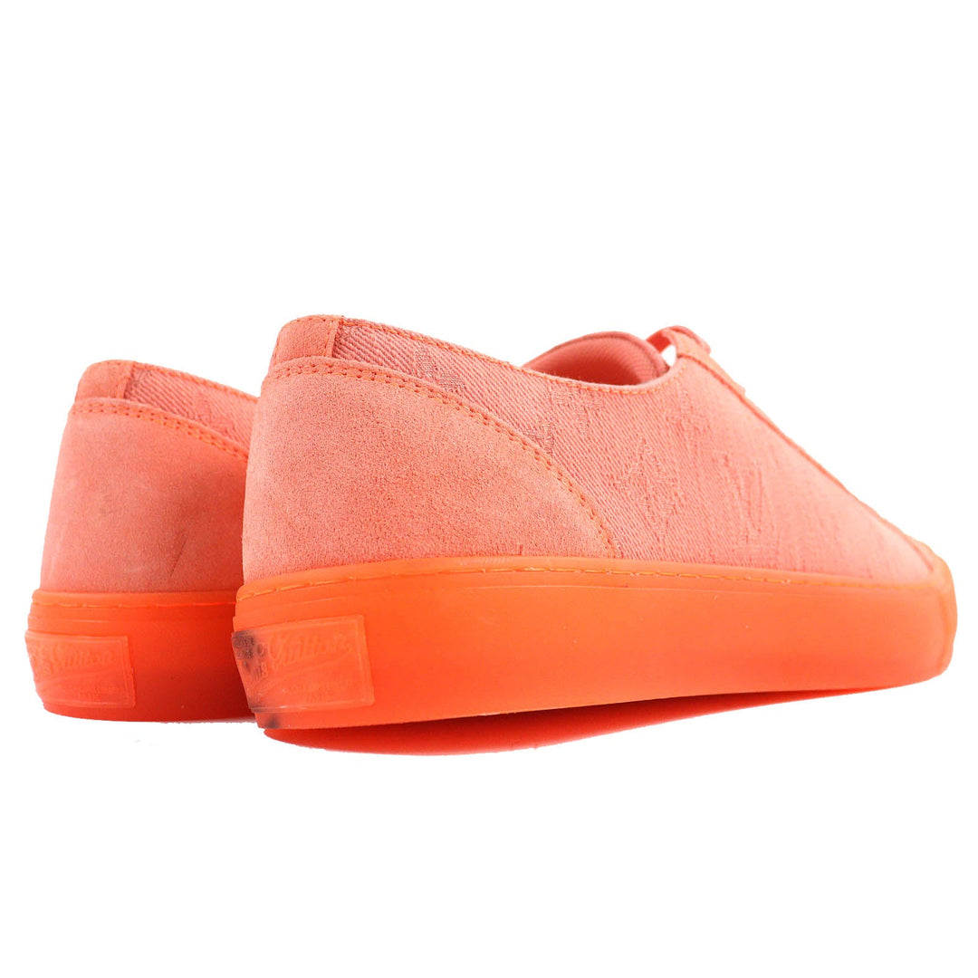 LOUIS VUITTON Low cut sneakers Main: Canvas, Part: Suede leather, Part: Rubber Orange Tattoo line mens 7 Used Authentic