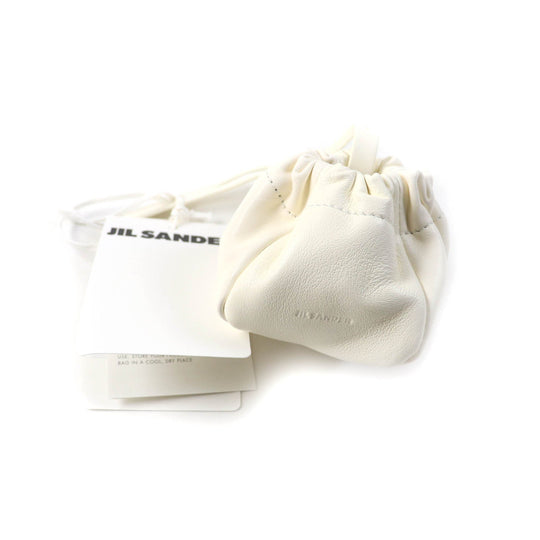 JIL SANDER Pouch J08WD0031 P4845 Main: Leather EGGSHELL RIPPLE POUCH Pouch Ripple Women Used Authentic