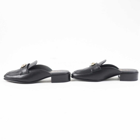 CHANEL Mule 20B G36510 Main: Leather black Women 37 1/2 C Used Authentic