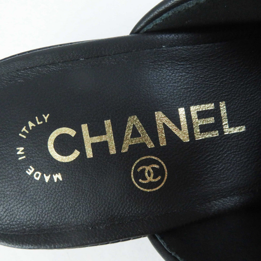 CHANEL Mule 20B G36510 Main: Leather black Women 37 1/2 C Used Authentic