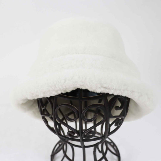 PRADA hat 1HC137 Main: Mouton, Lining: 100% Silk Ivory Women M Used Authentic