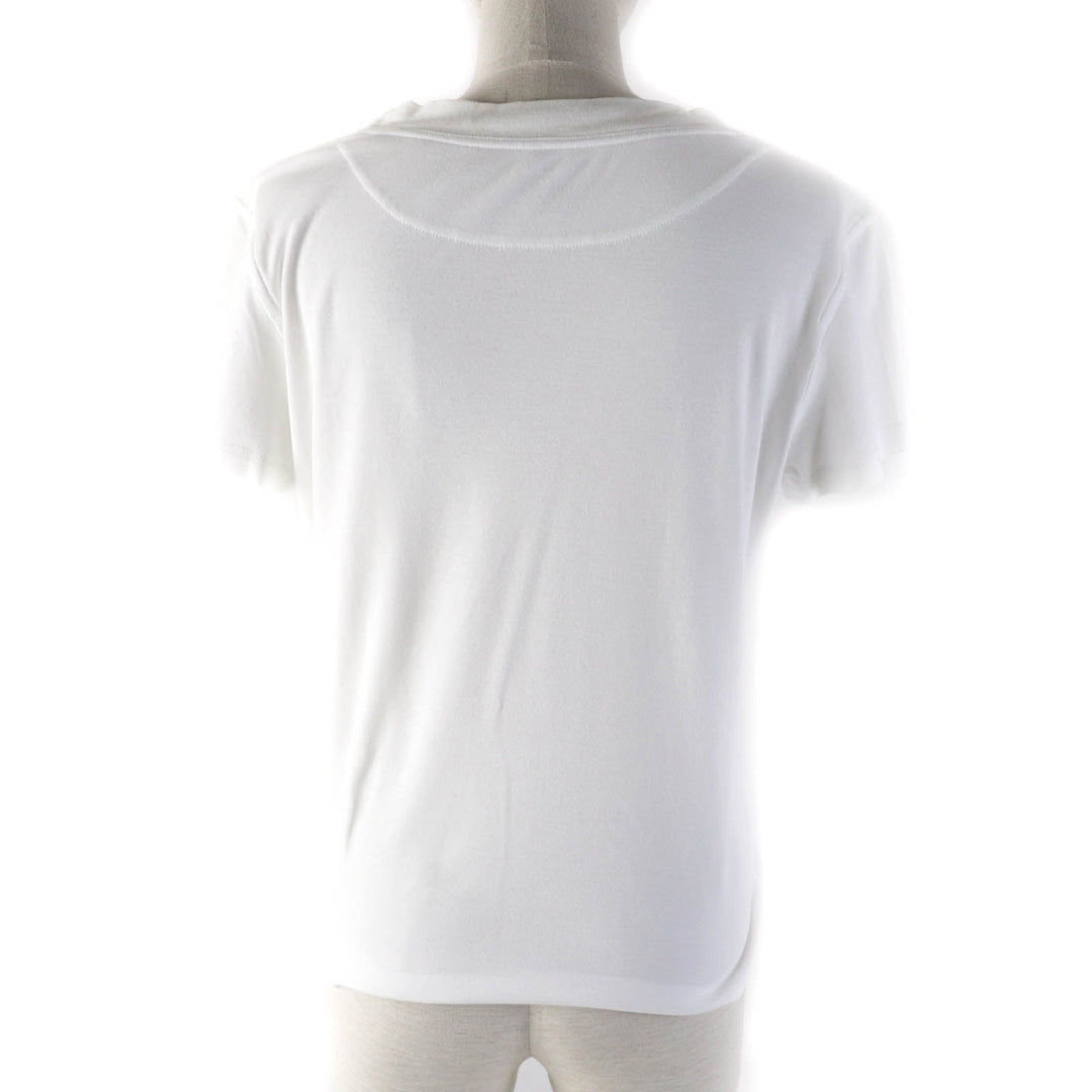 HERMES Short sleeve T-shirt Main: 100% cotton white Women 38 Used Authentic
