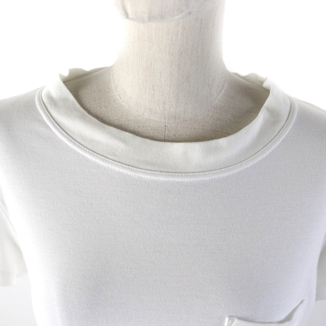 HERMES Short sleeve T-shirt Main: 100% cotton white Women 38 Used Authentic
