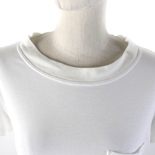 HERMES Short sleeve T-shirt Main: 100% cotton white Women 38 Used Authentic