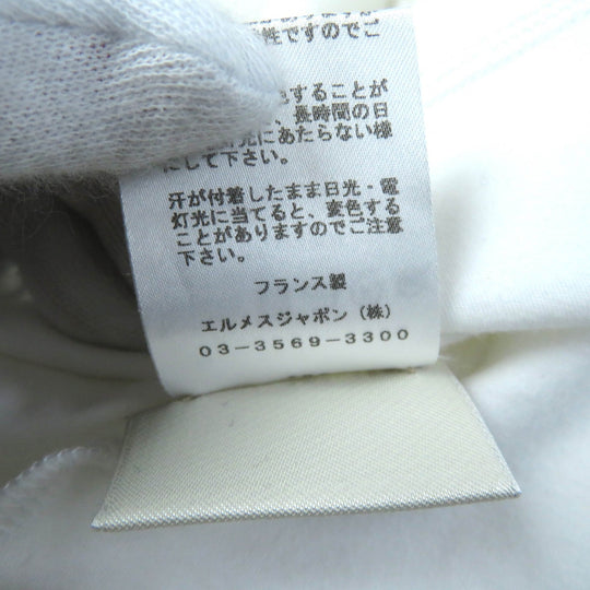 HERMES Short sleeve T-shirt Main: 100% cotton white Women 38 Used Authentic
