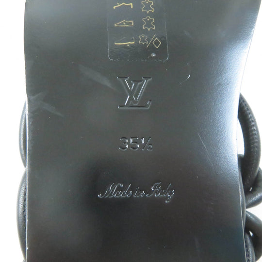 LOUIS VUITTON Sandals Main: Leather black Women 35 1/2 Used Authentic