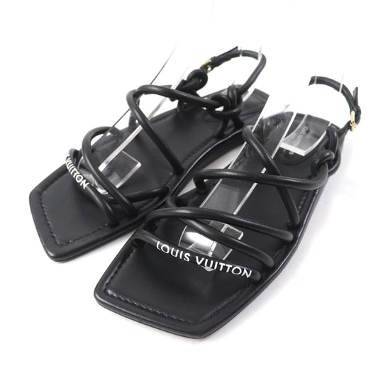 LOUIS VUITTON Sandals Main: Leather black Women 35 1/2 Used Authentic