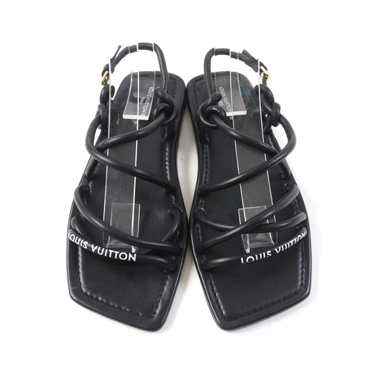 LOUIS VUITTON Sandals Main: Leather black Women 35 1/2 Used Authentic