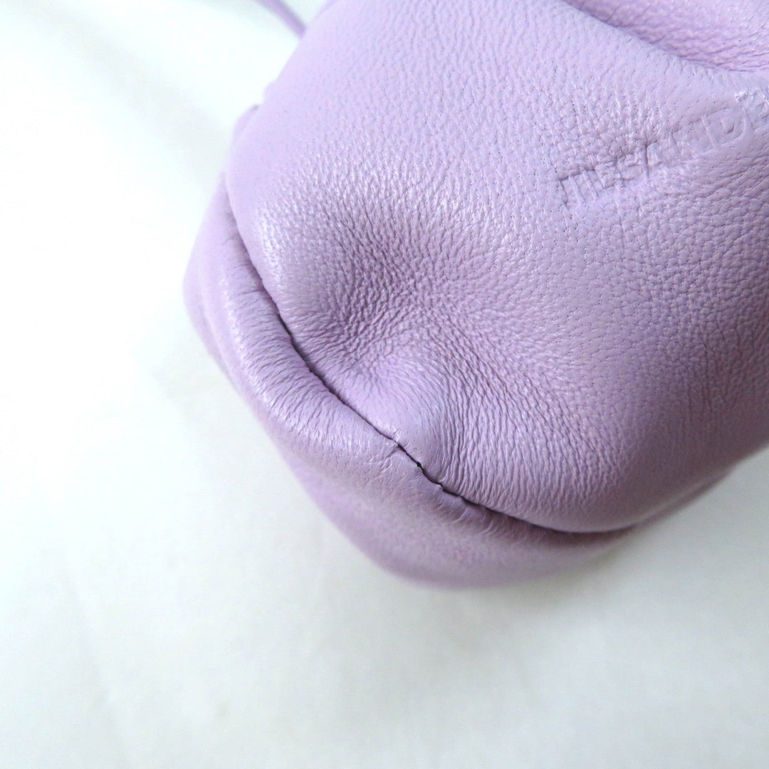 JIL SANDER Pouch J08WD0031 P5388 Main: Leather LAVANDER RIPPLE POUCH Pouch Ripple Women Used Authentic
