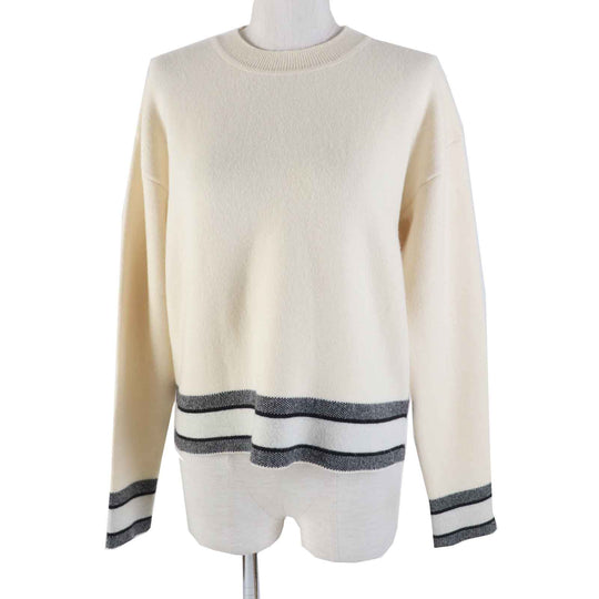 Christian Dior knit 014S55AM042 Main: 98% cashmere, Main: 1% nylon, Main: 1% polyurethane Ivory black Women 38 Used Authentic
