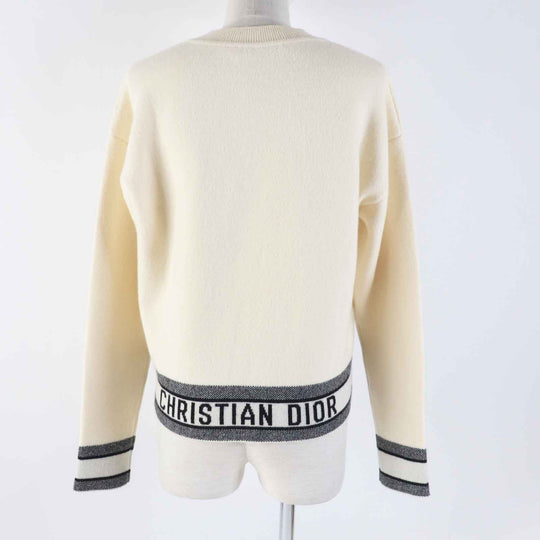 Christian Dior knit 014S55AM042 Main: 98% cashmere, Main: 1% nylon, Main: 1% polyurethane Ivory black Women 38 Used Authentic