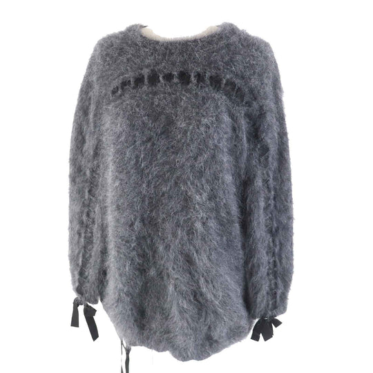 FENDI knit FZZ967 Outer: 80% Angora, Outer: 20% Nylon, Part: 60% Rayon, Part: 40% Cotton Charcoal gray Women 38 Used Authentic