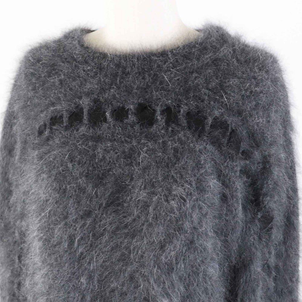 FENDI knit FZZ967 Outer: 80% Angora, Outer: 20% Nylon, Part: 60% Rayon, Part: 40% Cotton Charcoal gray Women 38 Used Authentic