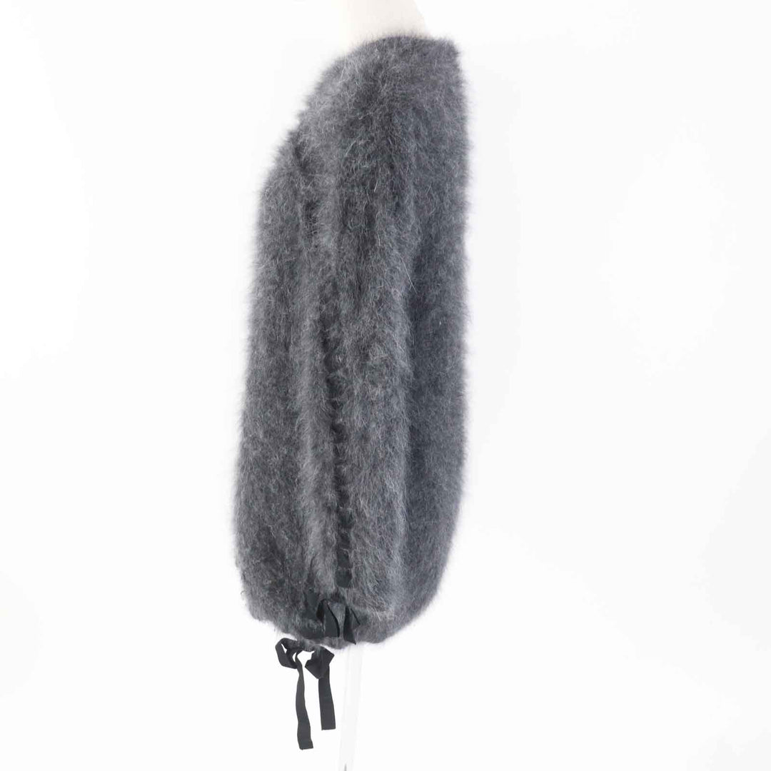 FENDI knit FZZ967 Outer: 80% Angora, Outer: 20% Nylon, Part: 60% Rayon, Part: 40% Cotton Charcoal gray Women 38 Used Authentic