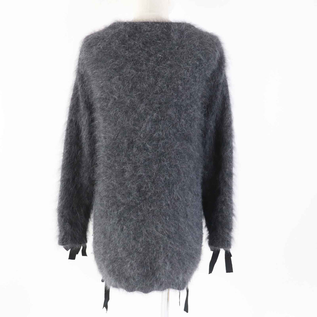 FENDI knit FZZ967 Outer: 80% Angora, Outer: 20% Nylon, Part: 60% Rayon, Part: 40% Cotton Charcoal gray Women 38 Used Authentic