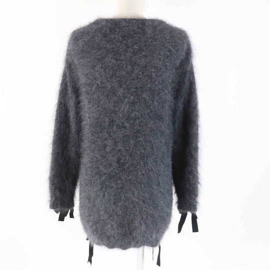 FENDI knit FZZ967 Outer: 80% Angora, Outer: 20% Nylon, Part: 60% Rayon, Part: 40% Cotton Charcoal gray Women 38 Used Authentic