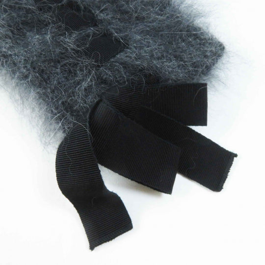 FENDI knit FZZ967 Outer: 80% Angora, Outer: 20% Nylon, Part: 60% Rayon, Part: 40% Cotton Charcoal gray Women 38 Used Authentic