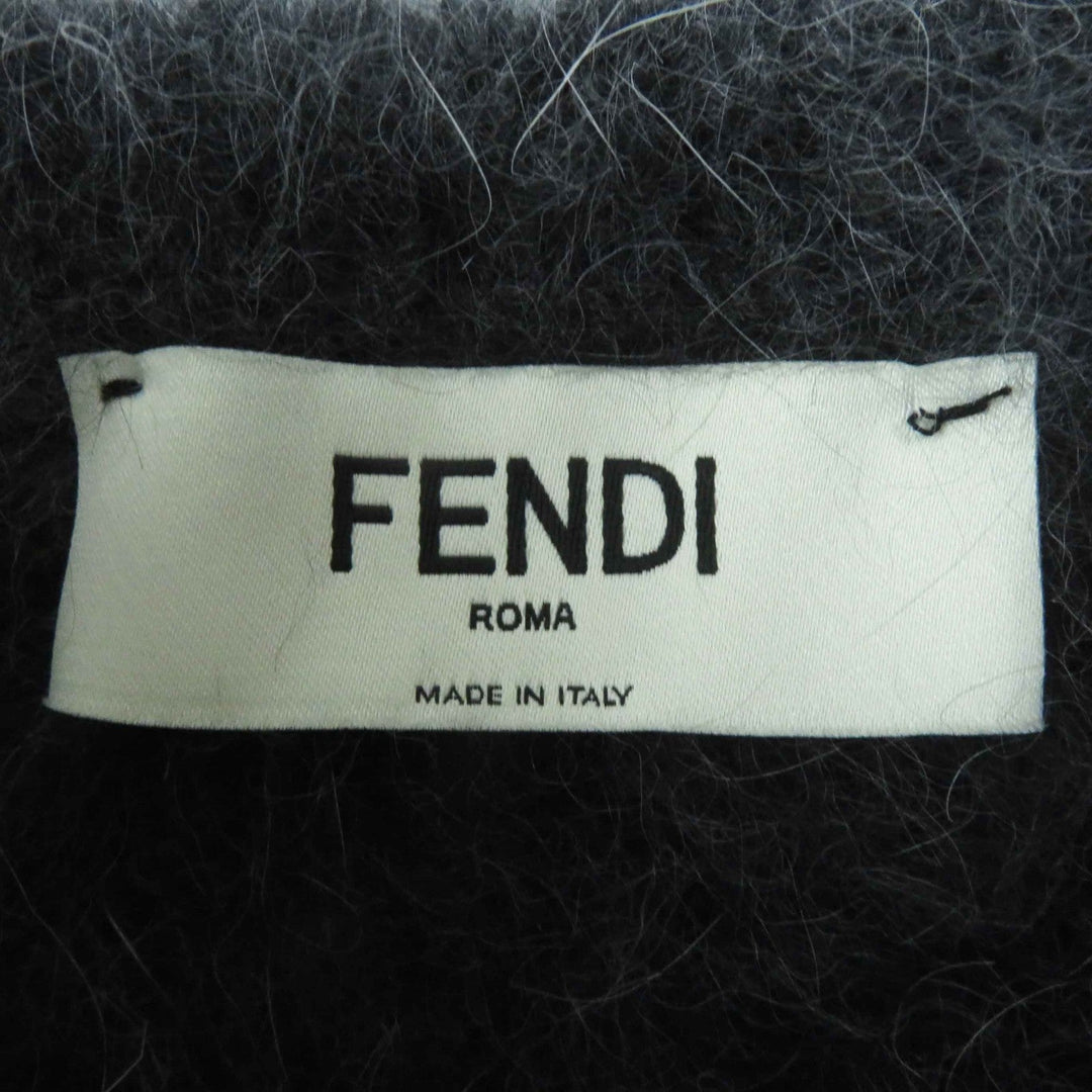 FENDI knit FZZ967 Outer: 80% Angora, Outer: 20% Nylon, Part: 60% Rayon, Part: 40% Cotton Charcoal gray Women 38 Used Authentic