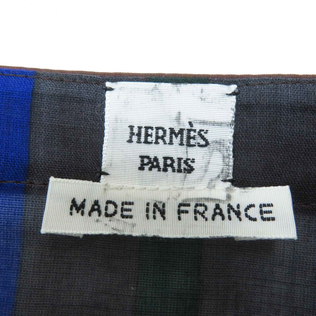 HERMES Tunic Main: 100% cotton Blue (Multi) SANGLES EN ZIGZAG Women TU Used Authentic