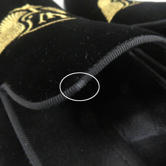 LOUIS VUITTON loafers Main: Velvet black Auteuil line mens 6 Used Authentic