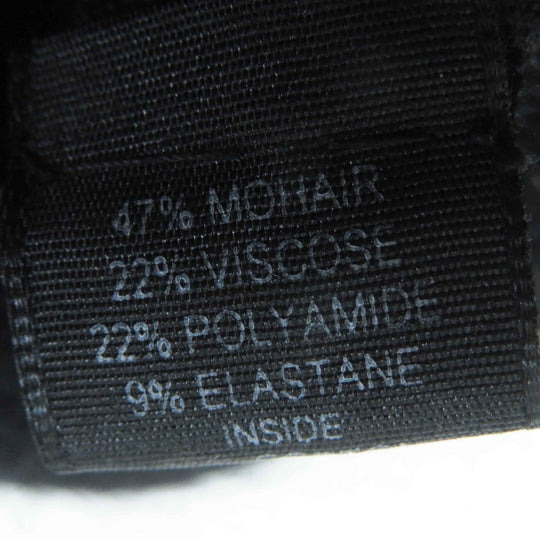 CHANEL hat Outer material: 47% mohair, Outer material: 22% rayon, Outer material: 22% nylon, Outer material: 9% polyurethane, Lining: 100% cotton black Women M Used Authentic