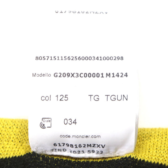MONCLER Scarf Main: 50% acrylic, Main: 50% wool, Lining: 50% acrylic, Lining: 50% wool Yellow black SCIARPA mens Used Authentic