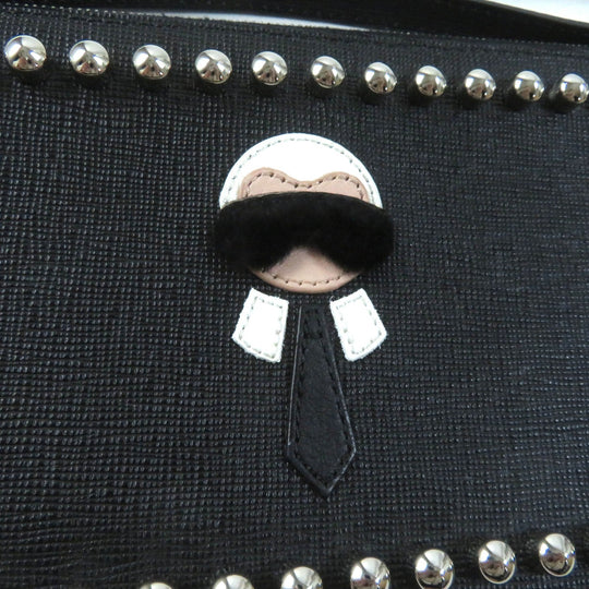 FENDI Pouch 8M0341 Main: Leather black Karito Women Used Authentic