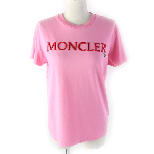 MONCLER Short sleeve T-shirt Main: 100% cotton, Part: 100% cotton pink Women XS Used Authentic