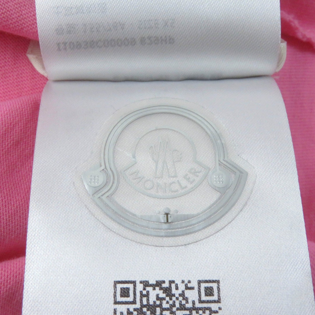 MONCLER Short sleeve T-shirt Main: 100% cotton, Part: 100% cotton pink Women XS Used Authentic