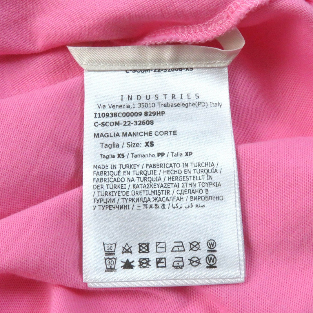 MONCLER Short sleeve T-shirt Main: 100% cotton, Part: 100% cotton pink Women XS Used Authentic