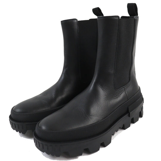 MONCLER short boots Main: Leather black Coralyne Women 36 Used Authentic