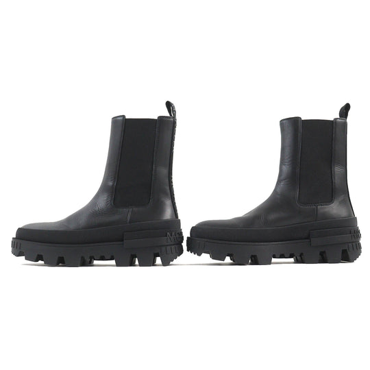 MONCLER short boots Main: Leather black Coralyne Women 36 Used Authentic