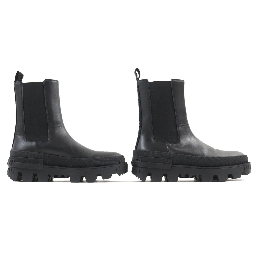 MONCLER short boots Main: Leather black Coralyne Women 36 Used Authentic