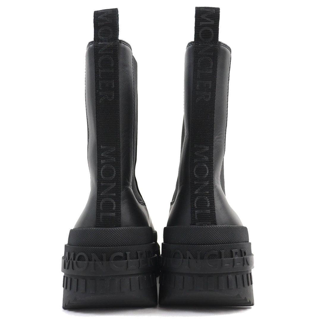 MONCLER short boots Main: Leather black Coralyne Women 36 Used Authentic
