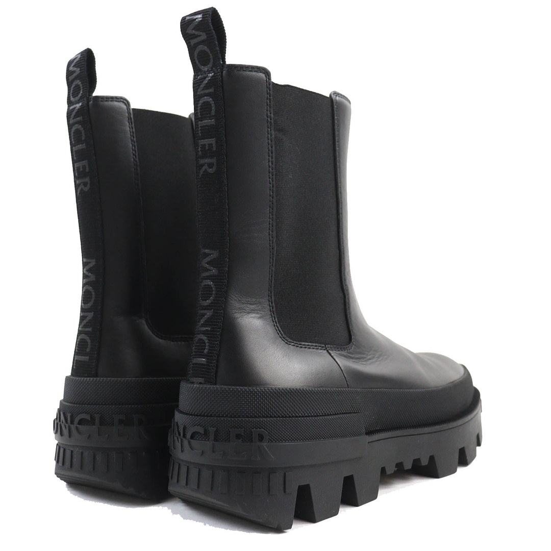 MONCLER short boots Main: Leather black Coralyne Women 36 Used Authentic