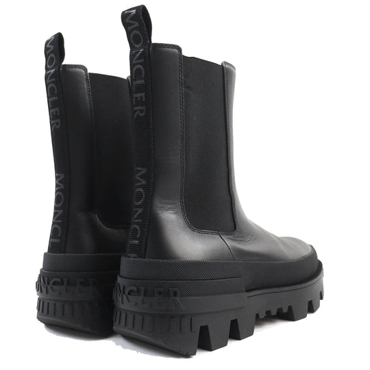 MONCLER short boots Main: Leather black Coralyne Women 36 Used Authentic
